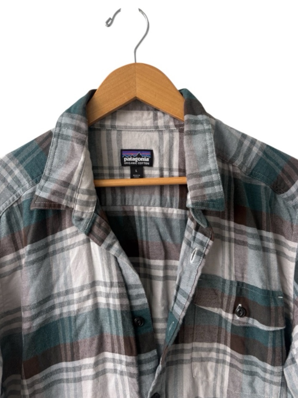 Patagonia Organic Cotton Plaid Flannel Shirt Men’s Large